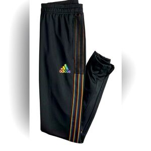 Adidas Adult Tiro Black Rainbow Pride Track Pants Tapered Leg Medium New Ladies
